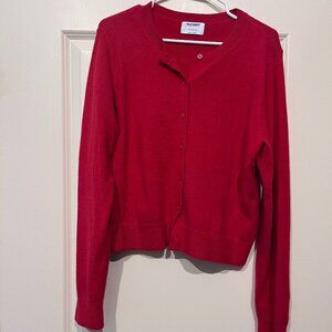Long Sleeve Red Cardigan